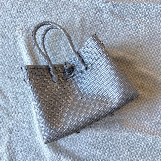 bijou bag横長S paints silver