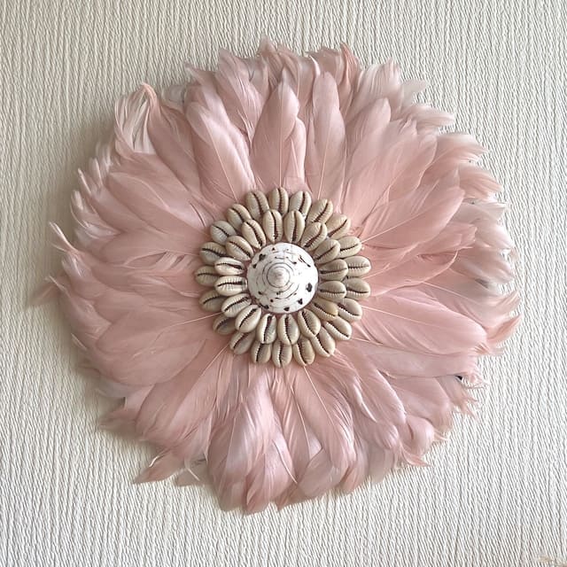 boho flower wall hanging 20?　flamingo pink