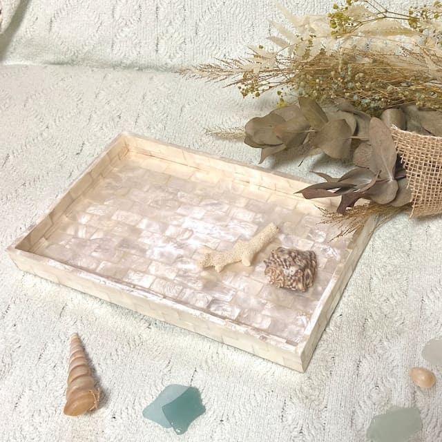 shell square tray flat square