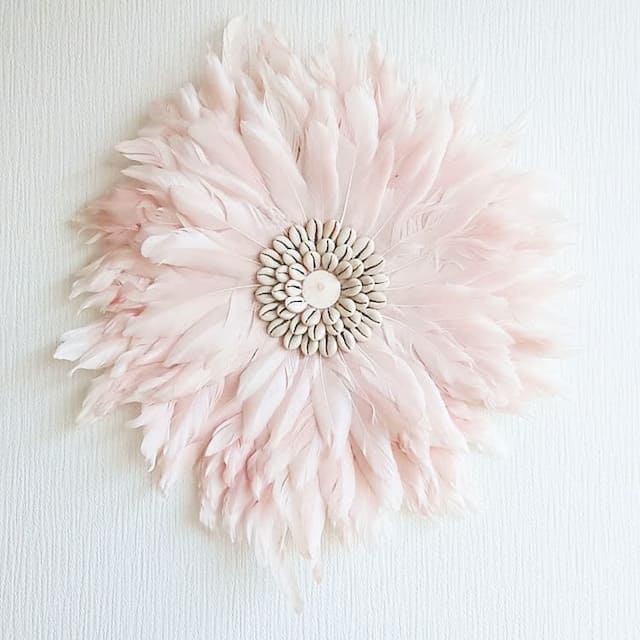 boho flower wallhanging  dusty pink