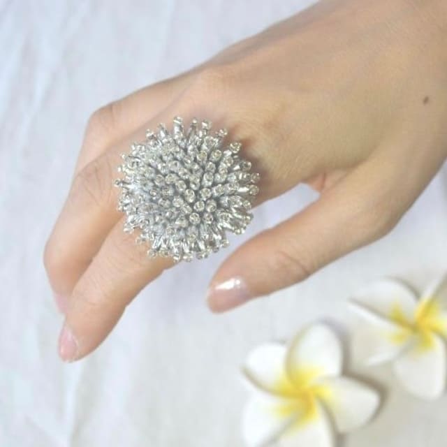 beads  イソギンチャクリング　 silver